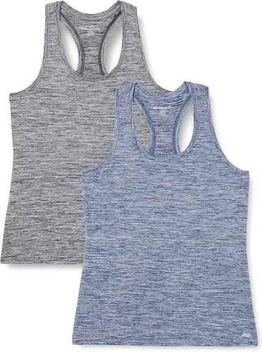 Vista 8 de Amazon Essentials Camiseta sin mangas Active Quick Dry Tech Stretch Racerback Cuello Redondo para Mujer, Multipacks Beige/Rosa intenso