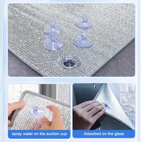 Vista 9 de Película opaca para ventana de protección solar para balcón, protección contra el frío, protector térmico de aislamiento térmico, película