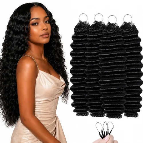 Vista 77 de Human Braiding Hair for Boho Braids 20inch Curly Wave Bulk Bundles 1B (A)1B