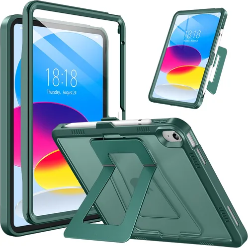 Vista 22 de DTTO Funda para iPad (A16) 11ª generación de 11 pulgadas 2025, funda para iPad de 10ª generación, soporte ajustable para vertical/paisaje, protector