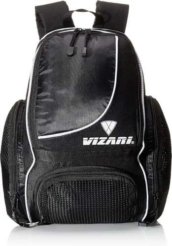 Vista 4 de Mochila de fútbol Solano de Vizari con compartimento para balón, bolsillo ventilado para balón y bolsillos de carga laterales de malla para adultos