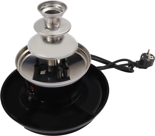 Vista 2 de Máquina eléctrica de fuente de fondue de chocolate de 3 niveles, mini máquina de fuente de chocolate de 40 W, fuente de fondue comercial, fuente