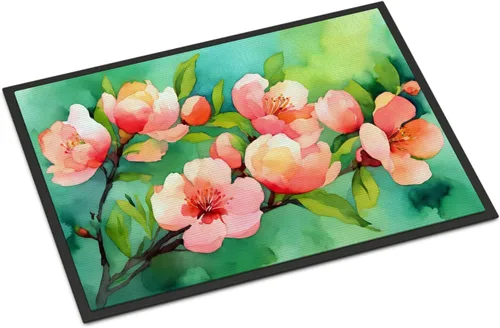Vista 10 de Caroline's Treasures DAC1621MAT - Felpudo con diseño de camelia en acuarela de 18 x 27 pulgadas, tapete para puerta delantera, para interiores