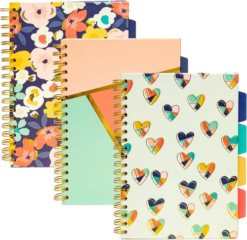 Vista 8 de Pukka Pad - Cuaderno de 5 asignaturas, 3 unidades, 7 x 10 pulgadas. 100 Premium 2.82 oz/m² (80 GSM)