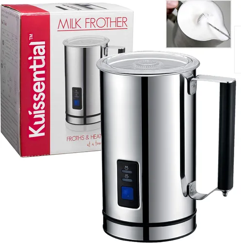 Vista 5 de Kuissential Deluxe máquina automática para hacer cappuccino, espumador de leche y calentador