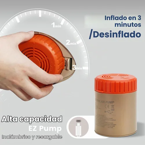 Vista 6 de LunaDream Eclipse Series Colchón de aire individual con bomba integrada recargable por USB, cama inflable inalámbrica, diseño duradero a prueba