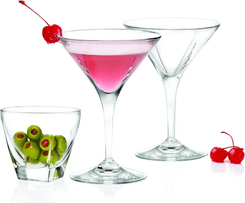Vista 3 de Barski Martini – Vasos – Classic Clear – Juego de 6 – Tallos fabricados en Europa – 5 oz.