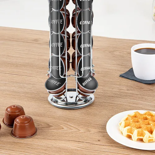 Vista 7 de Restaurantware Soporte para cápsulas de café de 5.51 x 5.51 x 12.99 pulgadas, 24 Dolce Gusto, organizador de cápsulas de café, cajón
