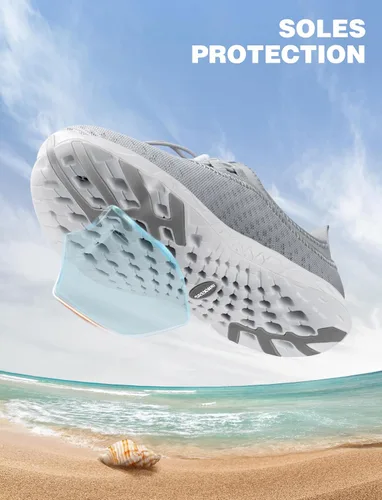 Vista 2 de SEEKWAY Zapatos de agua para hombre y mujer, secado rápido, zapatos acuáticos descalzos, playa, caminar, kayak, canotaje, deportes acuáticos SP006
