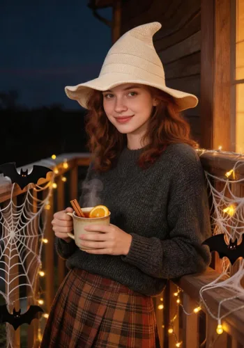 Vista 4 de DAZCOS Sombrero de bruja de punto multicolor transpirable de ala ancha plegable para mujer, disfraz de Navidad
