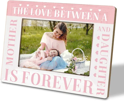 Vista 8 de Regalos para mamá de parte de hija e hijo, To My Mom Thank You For Being Such an Important Piece of My Life Love You Forever; marco de fotos