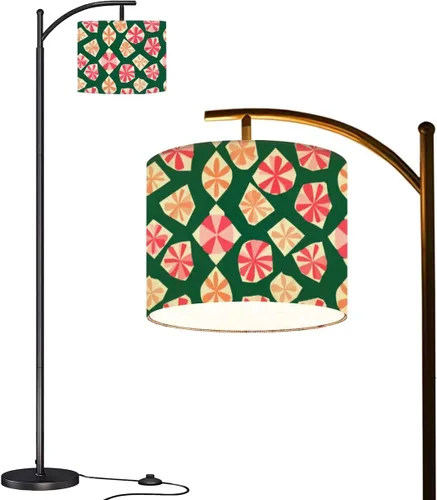 Vista 8 de Arc Floor Lamp Aesthetic mid century seamless retro design Decorative 50 s 60 s 70 s Tall Standing Lamp Modern Dimmable with Remote Adjustable Drum