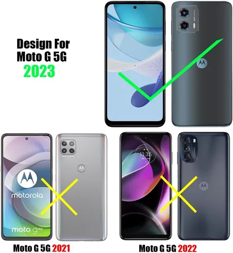 Vista 2 de (3+3) Protector de pantalla de vidrio templado con protector de lente de cámara para Motorola Moto G 5G 2023 (paquete de 3)
