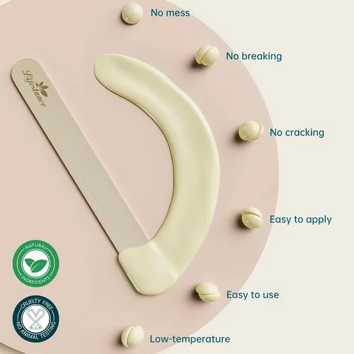 Vista 5 de 1 libra de granos de cera dura, kit de cera en perlas de Lifestance para depilación de cera dura para cabello fino y delgado, piel sensible, perlas