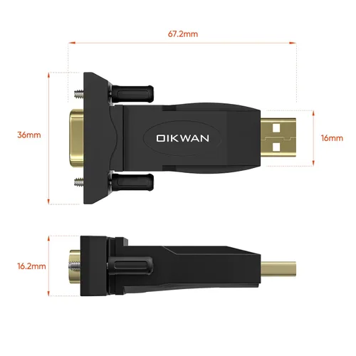 Vista 7 de Adaptador USB a serie RS232 con FT232, USB a RS232 chapado en oro DB9 convertidor hembra compatible con Windows 10, 8.1, 8, 7, Vista, XP, Linux