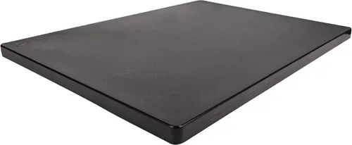 Vista 10 de Tabla de cortar de plástico negro grueso para restaurante, 18 x 12, 1 pulgada de grosor