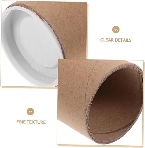 Vista 7 de 2 tubos de correo Kraft con tapas, tubo portador de póster para envío, almacenamiento y protección de obras de arte y documentos, versátil diseño