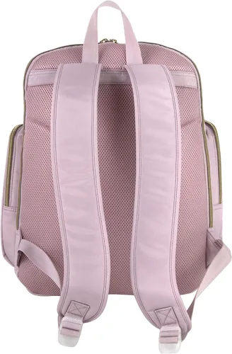 Vista 5 de Fisher-Price Fastfinder Gemma - Mochila para pañales con cambiador portátil, dispensador de toallitas (rosa)