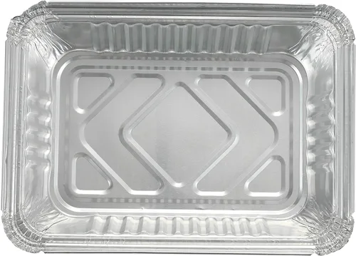Vista 5 de Waytiffer Paquete de 25 sartenes desechables de papel de aluminio con tapas, latas de pan resistentes de 2.25 libras, capacidad de 8.5 x 6.3