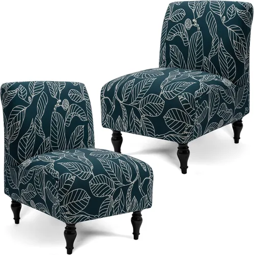 Vista 13 de Liykimt Funda para Silla de Acento sin Brazos Slipcover, Funda Slipcover para Silla Slipper de Spandex Elástico Extraíble para Silla sin Brazos