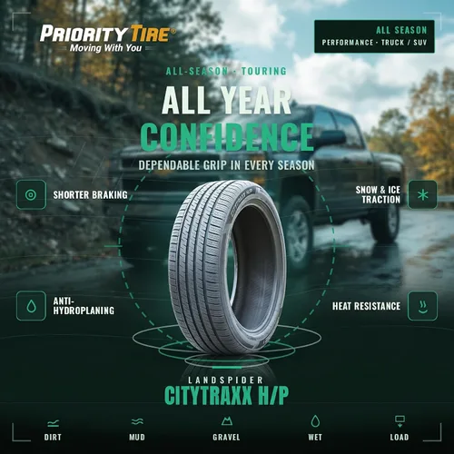 Vista 3 de Landspider - Neumático radial de altas prestaciones Citytraxx H/P, todas las estaciones 245/45R17, 245/45ZR17, 245/45/17, 245/45-17, 99W, capacidad