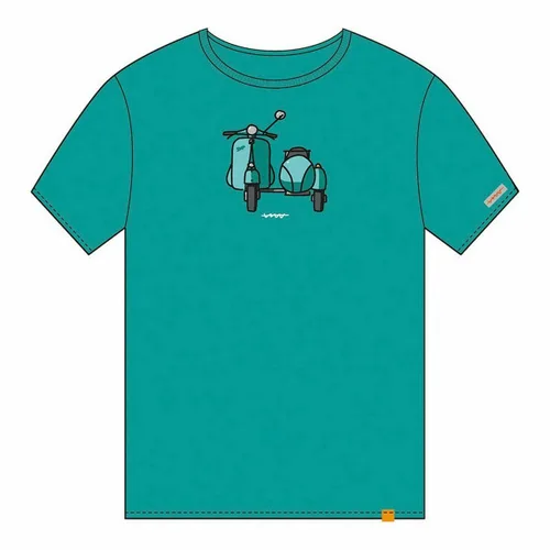 Vista 2 de Camiseta de Manga Corta Cállate la Boca Turquesa Sidecar