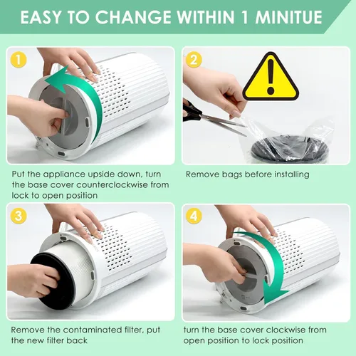 Vista 5 de AP-T10-WT AP-T10FL - Filtro de repuesto compatible con filtro de purificador de aire HoMedics TotalClean Tower Modelo AP-T10 AP-T10-WT AP-T10-BK
