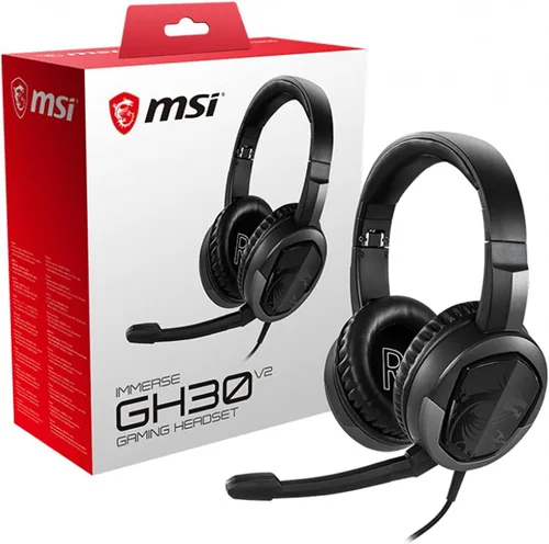 Vista 5 de msi Micrófono desmontable para videojuegos, diseño de diadema ligero y plegable, auriculares para juegos (Immerse GH30 V2)