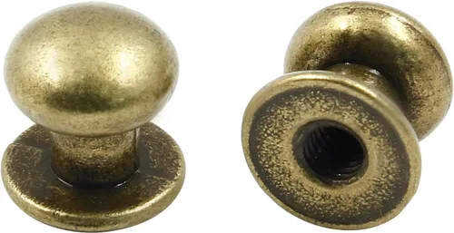 Vista 4 de Biaungdo 12 piezas tiradores de cajón mini de 0.31" x 0.39" pulgadas, pomos redondos para gabinete, tiradores para tocador armario cofre cajón cajas