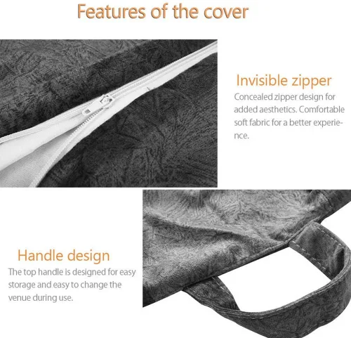 Vista 5 de Funda para sofá sin relleno, para exteriores e interiores, suave, para adultos y niños, Beige, L