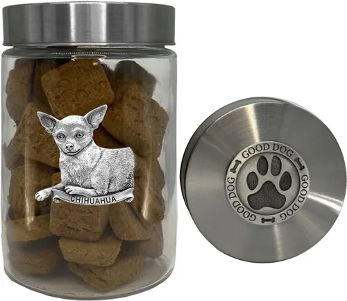 Vista 32 de Heritage Pewter Basset Hound Good Dog Treat Jar – Tarro de golosinas de 34 onzas con tapa hermética a rosca Regalo para propietarios de Basset