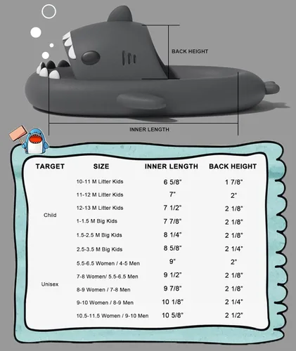 Vista 6 de Metogo Cloud Shark - Pantuflas antideslizantes con punta abierta para adultos, mujeres y hombres, lindas sandalias ligeras en la playa y ducha
