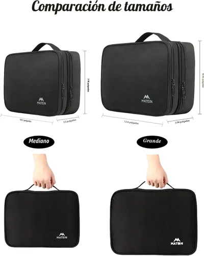 Vista 2 de MATEIN Bolsa organizadora de cables, bolsa de almacenamiento de viaje Negro (Antique Black)