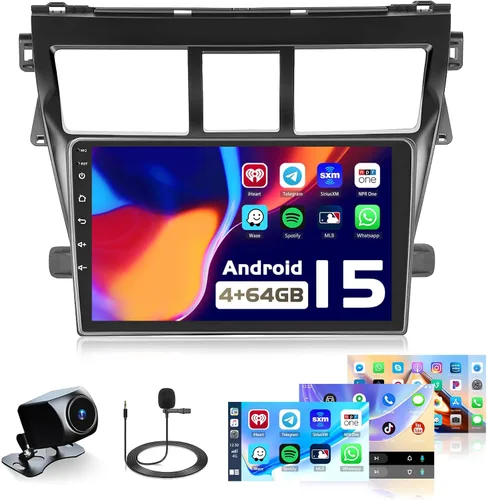 Vista 8 de [2G+64G] Radio de coche para Toyota Yaris Vios 2007-2012 Carplay 2+64G