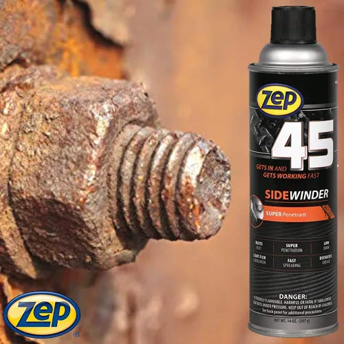 Vista 5 de Zep 45 Sidewinder Super Penetrant – 14 onzas (caja de 12) – B41801 – Aerosol de aceite penetrante, ideal para piezas congeladas y corroídas