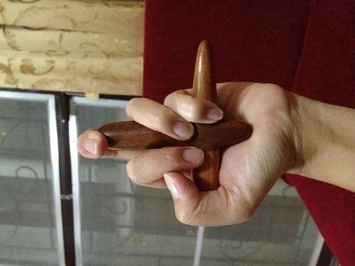 Vista 3 de Madera Salud Reflexología Tailandés Pie Mano Masaje Spa Madera Stick Relax Herramientas Tradicional