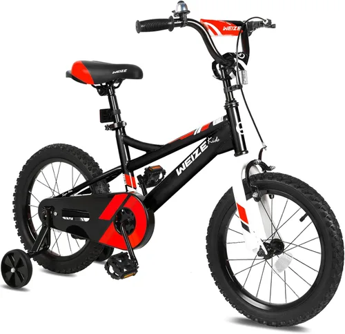 Vista 10 de WEIZE Bicicleta para niños, bicicleta para niños de 14, 16, 20 pulgadas, para niños y niñas de 3 a 12 años, altura del ciclista de 32 a 60 pulgadas