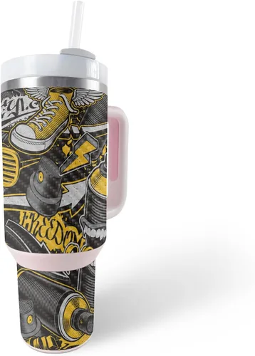 Vista 25 de MightySkins Skin - Vaso de vinilo compatible con Stanley The Quencher H2.0 FlowState de 40 onzas – Puppy Fall Funda protectora de vinilo duradera