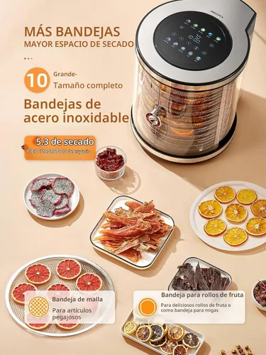 Vista 8 de Reemix Deshidratador de alimentos de acero inoxidable de 10 bandejas