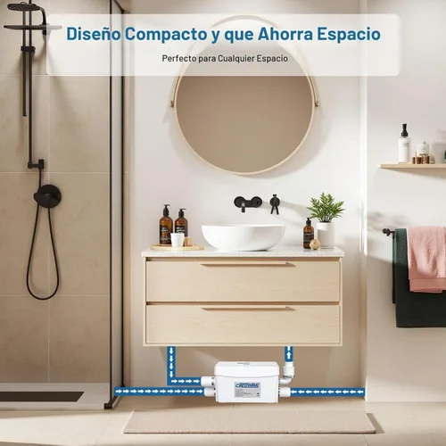 Vista 9 de CrestWave Potente bomba de fregadero de 300 W con 3 entradas de agua