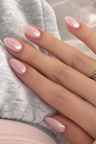 Vista 7 de AzureBeauty - Uñas cortas a presión con forma de almendra, color azul Marrón Amarillo Púrpura