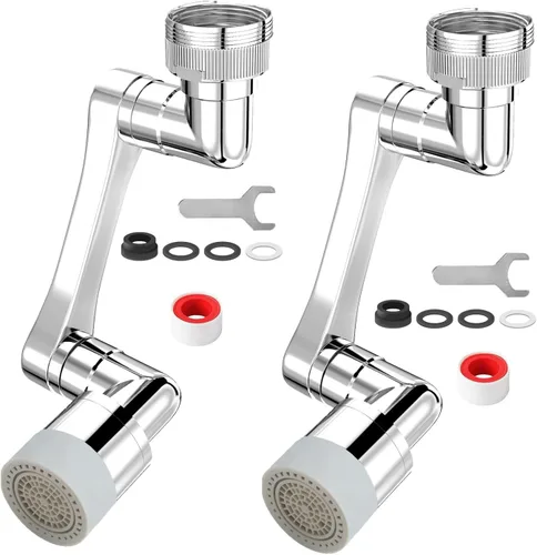 Vista 8 de Extensor de grifo giratorio de 1080° con 2 funciones, extensión de fregadero giratoria resistente, brazo robótico giratorio universal, extensión
