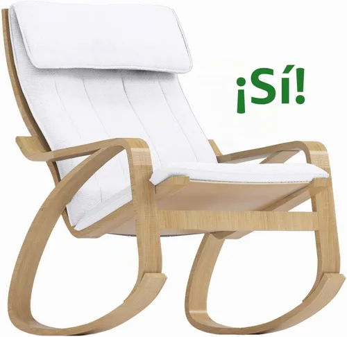 Vista 7 de Funda de repuesto para silla Poang de algodón, compatible con IKEA Poang funda para sillón solo color gris oscuro