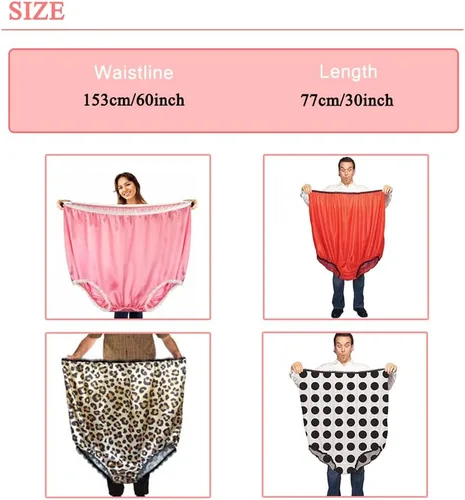 Vista 2 de STIOEDYUAN Big Mama Undies - Bragas de gran tamaño para abuelitas, ropa interior gigante divertida novedosa, broma, regalos de broma, juego de gala