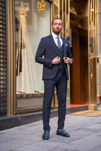 Vista 5 de Wangyue Suit Men 3 Piece Wedding Suit Elegant Slim Fit Mens Suits Notched Lapel Blazer Single Breasted Vest and Pants