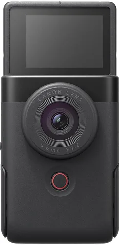 Vista 2 de Canon PowerShot V10 Vlog - Cámara compacta de vlogging 4K con soporte integrado, micrófonos estéreo y pantalla abatible (negro) (5947C002) +