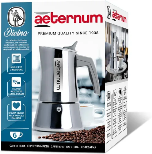 Vista 2 de Bialetti Divina 0006283 - Cafetera (6 tazas, acero inoxidable, 5.5 x 4.5 x 7.9 in)
