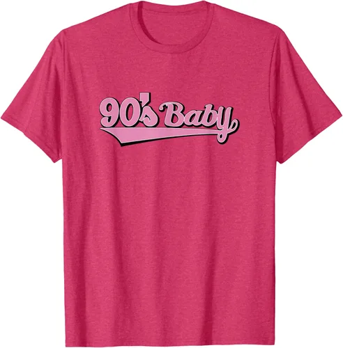 Vista 23 de 90s Baby Nostalgia Camiseta retro rosa con diseño estético, Blanco