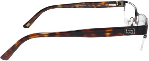 Vista 3 de Versace VE 1184 1269 - Lentes rectangulares de metal marrón cepillado 2087in cepillado marrón