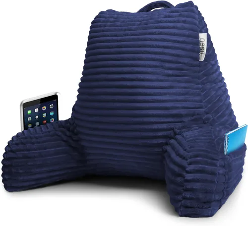 Vista 29 de Nestl Almohada de lectura para niños y adolescentes con espuma viscoelástica triturada, almohadas de respaldo de felpa de corte lujoso para leer